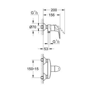 Змішувач для душу Grohe Euroeco 32740000 №2