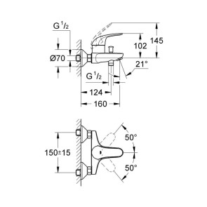 Змішувач для ванни Grohe Euroeco 32743000 №2