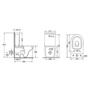 Унітаз-компакт Qtap Jay з сідінням Soft-close QT07222176W №2