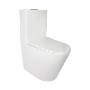 Унитаз-компакт Qtap Stork безободковый с сиденьем Soft-close QT15222179W №1