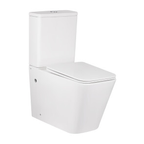 Унітаз-компакт Qtap Tern безобідковий з сидінням Soft-close QT17222093ARW №1