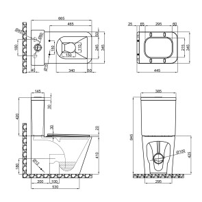 Унітаз-компакт Qtap Tern безобідковий з сидінням Soft-close QT17222093ARW №2