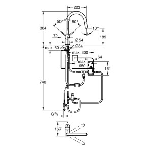 Змішувач для кухні сенсорний Grohe Minta Touch 31358002 №2