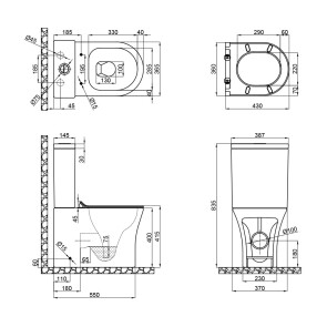 Унітаз-компакт Qtap Virgo безобідковий з сидінням Soft-close QT18222169ARW №2