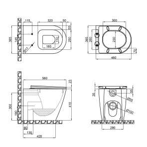 Унітаз підлоговий Qtap Swan безобідковий з сідінням Soft-close QT16223178W №2