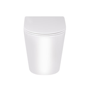 Унітаз підлоговий Qtap Swan безобідковий з сідінням Soft-close QT16223178W №3