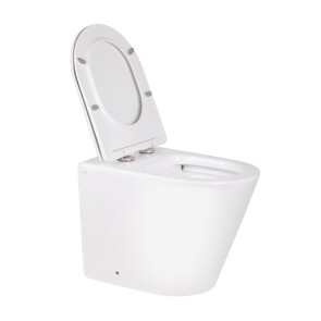 Унітаз підлоговий Qtap Swan безобідковий з сідінням Soft-close QT16223178W №12