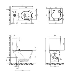 Унітаз-компакт Qtap Presto безобідковий з сідінням Soft-close QT24221217AW №2