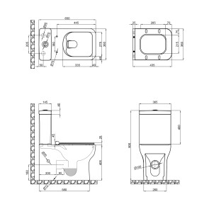 Унитаз-компакт Qtap Cardinal безободковый с сиденьем Soft-close QT0422C666PW №2