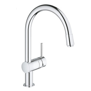 Змішувач для кухні з висувним виливом Grohe Minta 32918000 №1