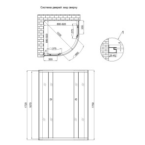 Душова кабіна Lidz Latwa SC90x90.SAT.MID.FR, скло Frost 4 мм без піддона №2