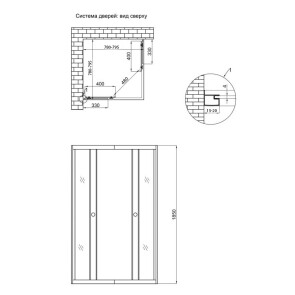 Душова кабіна Lidz Wawel SC80x80.SAT.LOW.FR, скло Frost 4 мм без піддона №2