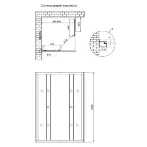 Душова кабіна Lidz Wawel SC90x90.SAT.LOW.GR, скло тоноване 4 мм без піддона №2