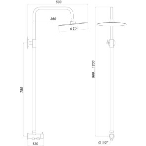 Душова колона Globus Lux ALPEN SB-BAR-0101 №5