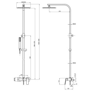 Душова система TOPAZ LEXI TL 21702-H57-BL №5