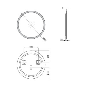 Зеркало Qtap Virgo R600 с LED-подсветкой QT1878250660W №2