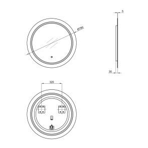 Зеркало Qtap Jay R780 с LED-подсветкой QT0778250378W №2