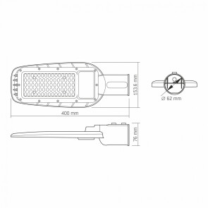 LED ліхтар вуличний VIDEX IP65 50W 5000Lm 5000K VL-SLE16-505 №6