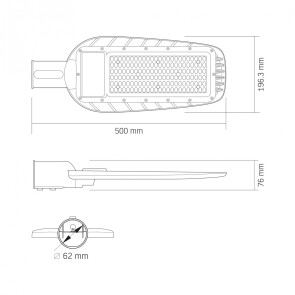 LED ліхтар вуличний IP65 100W 10000Lm 5000K VL-SLE16-1005 №7