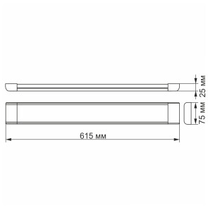 LED світильник лінійний VIDEX 27W 0,6М 5000K №4