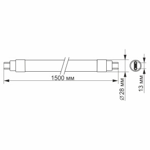 LED лампа VIDEX T8 24W 1.5M 6200K, матова №3