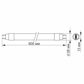 LED лампа VIDEX T8b 9W 0.6M 6200K, матовая №3