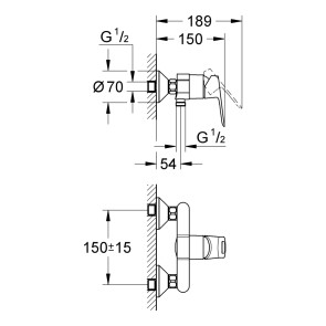 Змішувач для душу Grohe BauLoop 23340000 №2