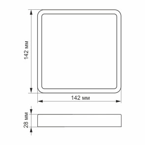 LED Cвітильник накладний квадрат VIDEX 12W 5000K №4