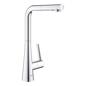 Змішувач для кухні з висувним виливом Grohe Zedra 32553002 №6