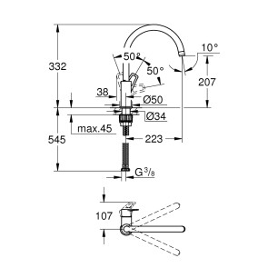 Змішувач для кухні Grohe BauLoop 31368001 №2