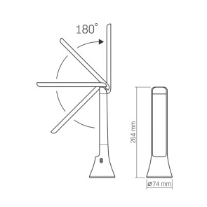 LED лампа настiльна-ліхтарик VIDEX TF11W 5W 3000-5500 №10