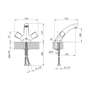 Змішувач для раковини Kroner KRM Regen-C010 №7