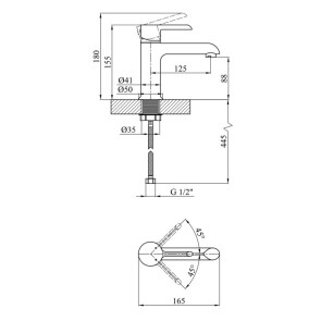 Смеситель для раковины Kroner KRP Essen-SCH010 №7