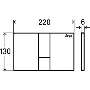 Панель змиву Prevista д/бачків Visign for Style 24, чорний, Viega 773304 №2