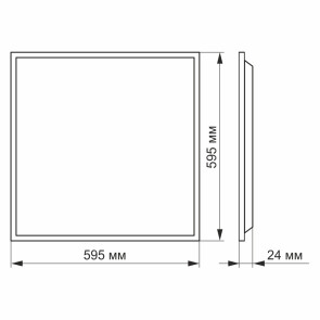 LED панель VIDEX 60W 4100K 220V матова 2шт/упак №3