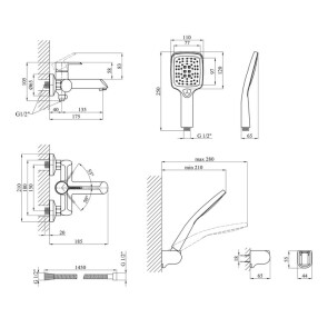 Смеситель для ванной Kroner KRP Essen-SCH060 №9