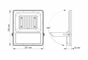 LED прожектор автономний VIDEX 30W 5000K №5