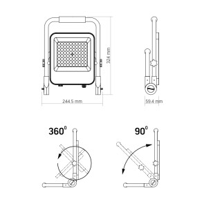 LED прожектор акумуляторний PREMIUM VIDEX F2A 50W 5000K №8