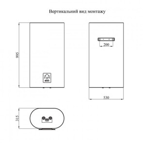 Водонагрівач Kroner Flacher K80F2-D з сухим ТЕНом №5