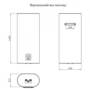 Водонагрівач Kroner Flacher K100F2-D з сухим ТЕНом №5