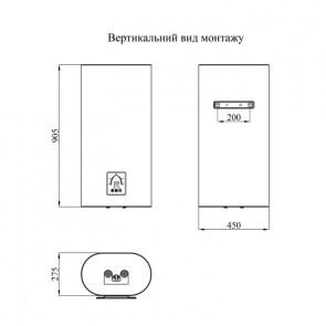 Водонагрівач Kroner Flacher K50F2-D з сухим ТЕНом №2