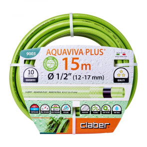 Шланг для полива Claber Aquaviva Plus 9003, 15 м 1/2" зеленый №1