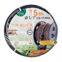 Шланг для поливу Claber Top-Black 9037, 15 м 1/2" чорний