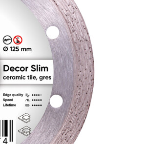 Круг алмазный отрезной 1A1R 125 Decor Slim №2