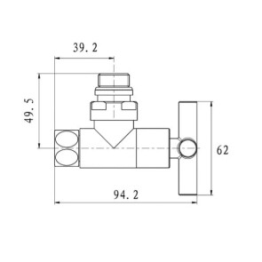 Комплект приладових кранів Raftec RV-3012 1/2 'х1 / 2' №8