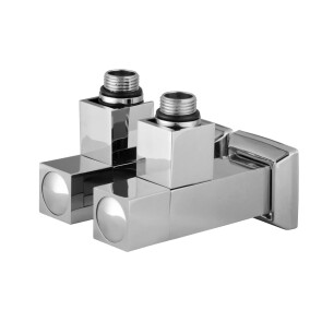 Набор Кран полуоборотный угловой с американкой SOLOMON LUX 1/2″ CUBE CHROM 8888 (2шт.) №4