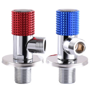 Комплект кранов угловых керамика SOLOMON EXCLUSIVE 1/2”X1/2” 9889 RED/BLUE (комплект 2шт.) №6