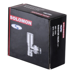 Кран вентильный угловой с американкой SOLOMON 1/2″ CHROM 1855 с уплотнителем №2