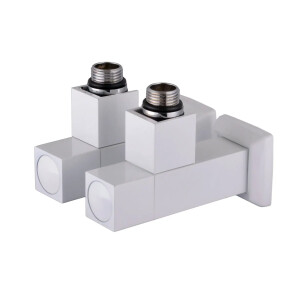 Набор Кран полуоборотный угловой с американкой SOLOMON LUX 1/2″ CUBE WHITE 8888 (2шт.) №3