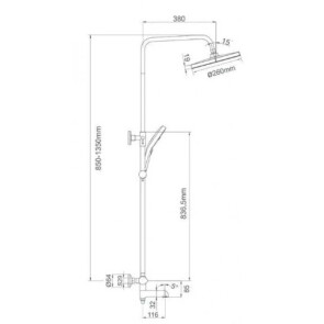 Душова система з термостатом Gappo G2403-56 №2